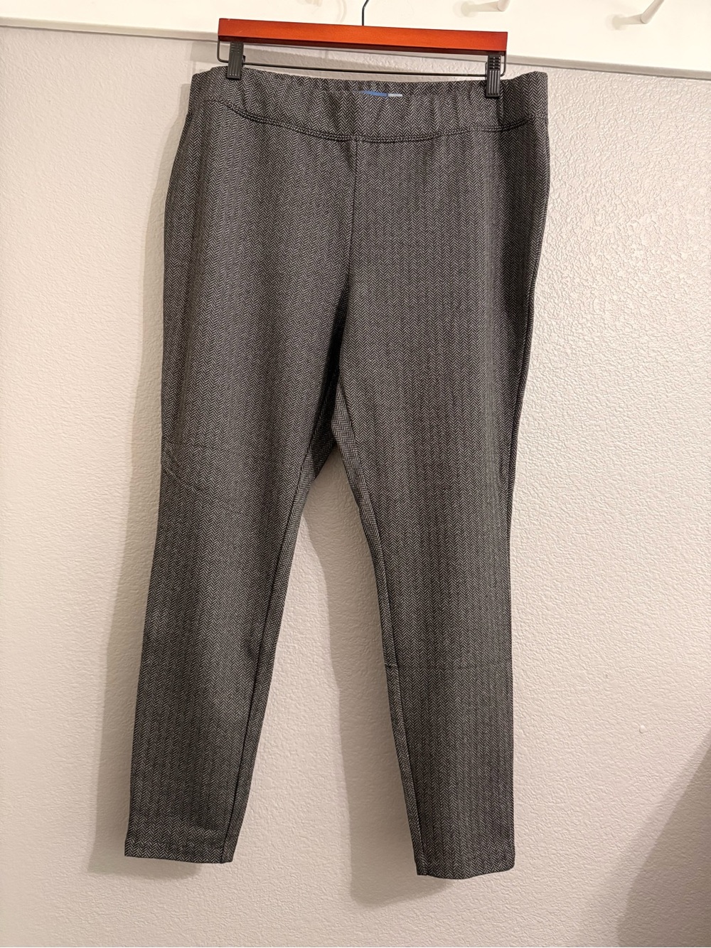Old Navy Stevie Gray Herringbone Ponte Knit Pull-On Pants